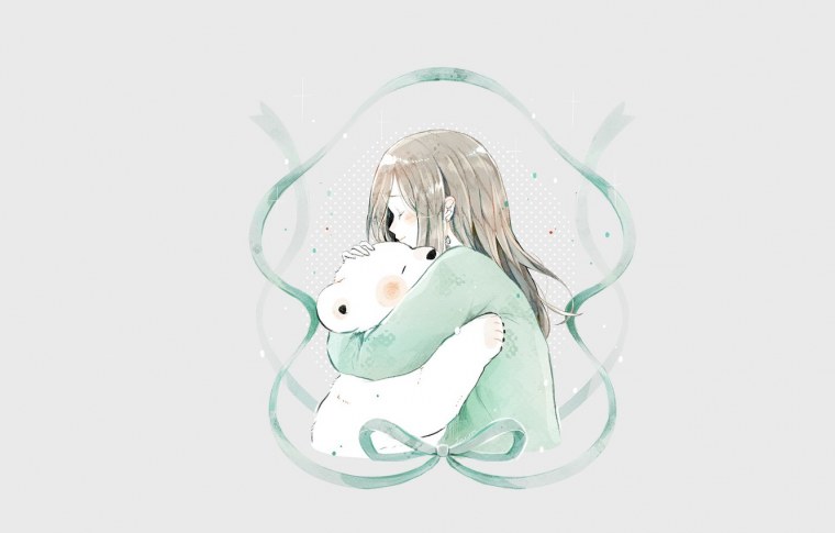 Девушка и белый медведь аниме