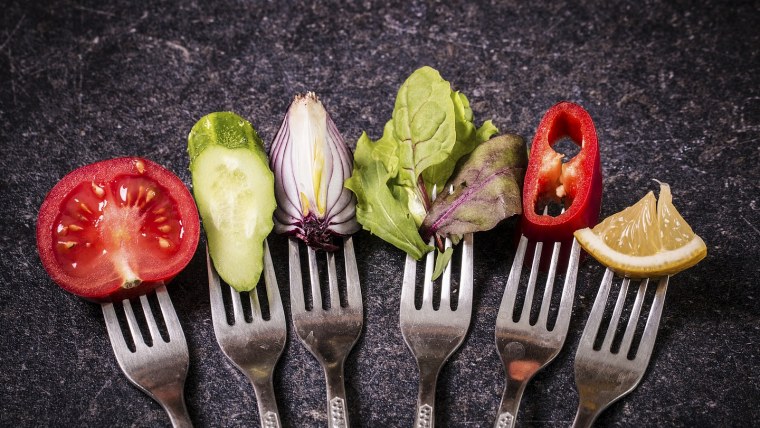 Вилка с овощами