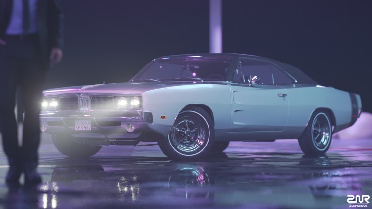 Dodge Charger 1969 арт