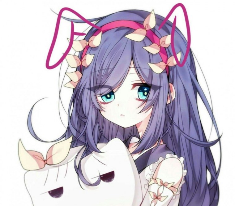 Тян с розовыми волосами