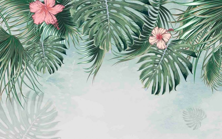 Листья пальмы Аффреско