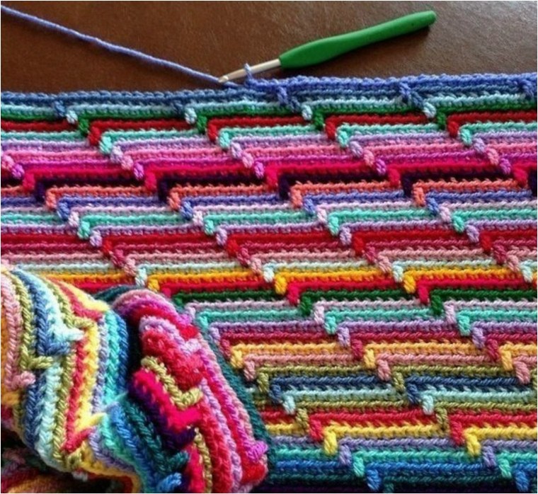 Коврик из остатков ниток