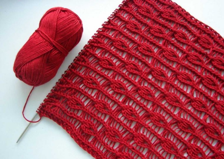 Узор для шарфа спицами