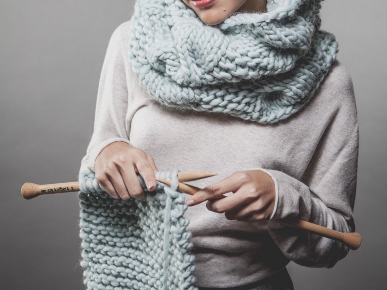 Шарф-снуд спицами