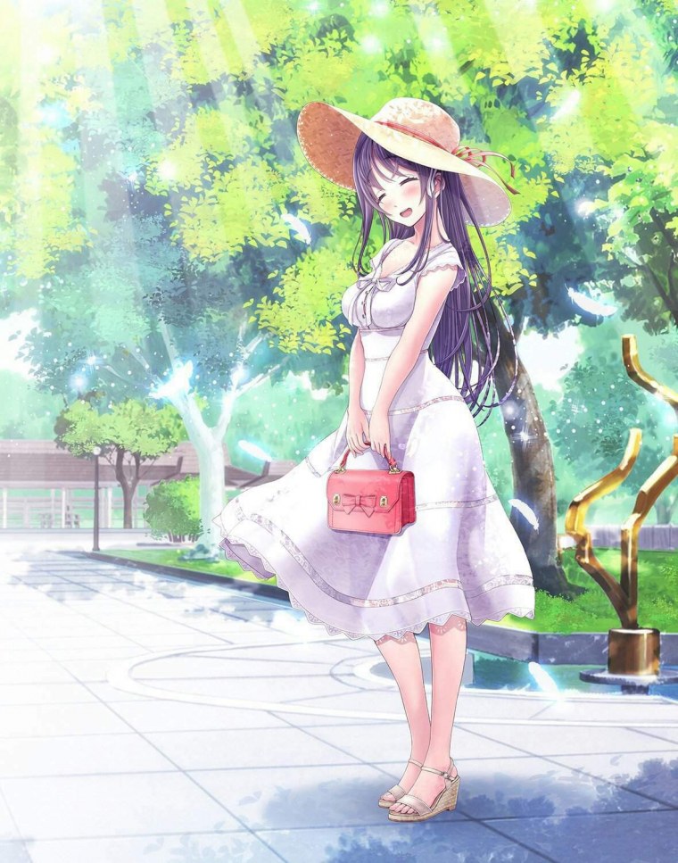 Аниме девушки лето