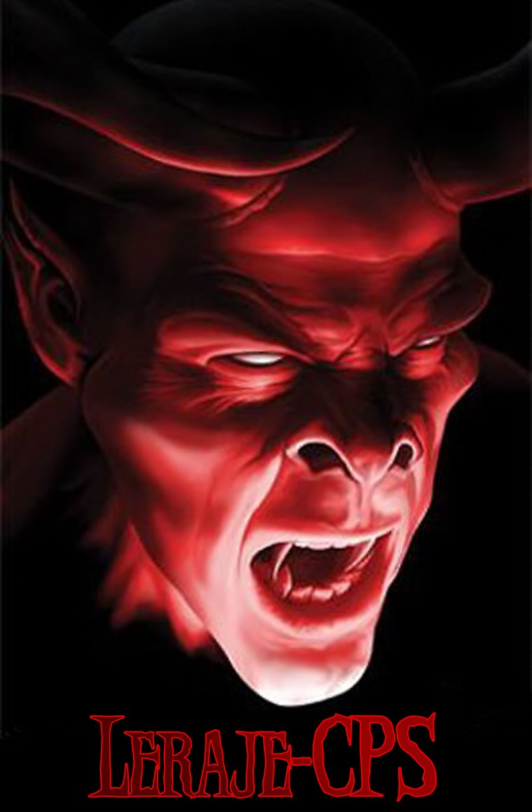 Сатанинский череп на черном фоне