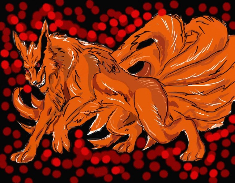 Наруто девятихвостый демон Лис