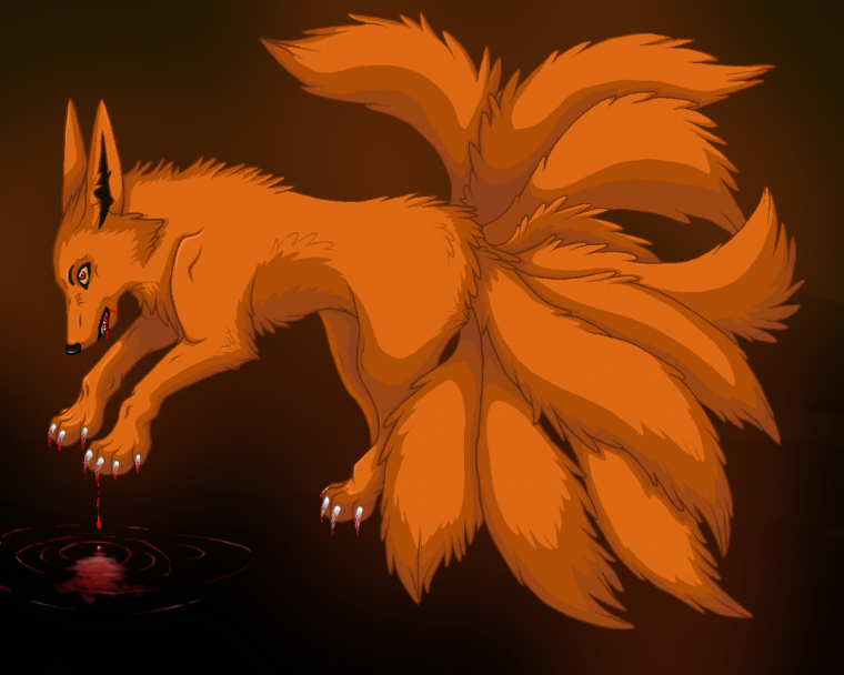 Курама девятихвостый демон Лис Кицунэ