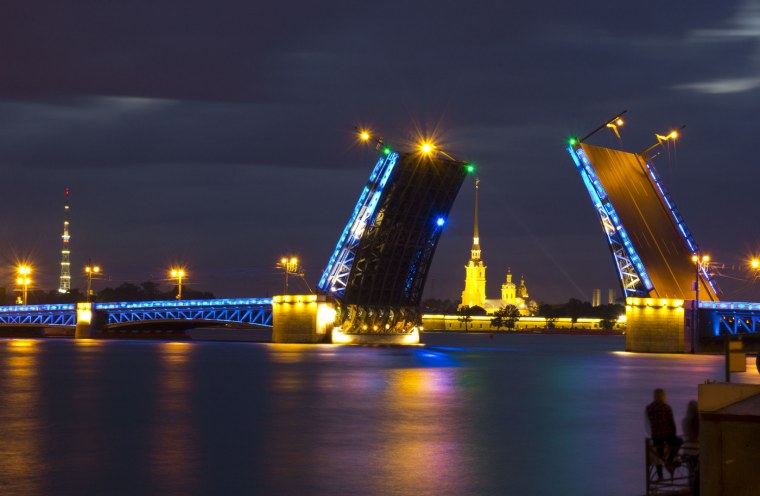 Мосты Петербурга в Огнях