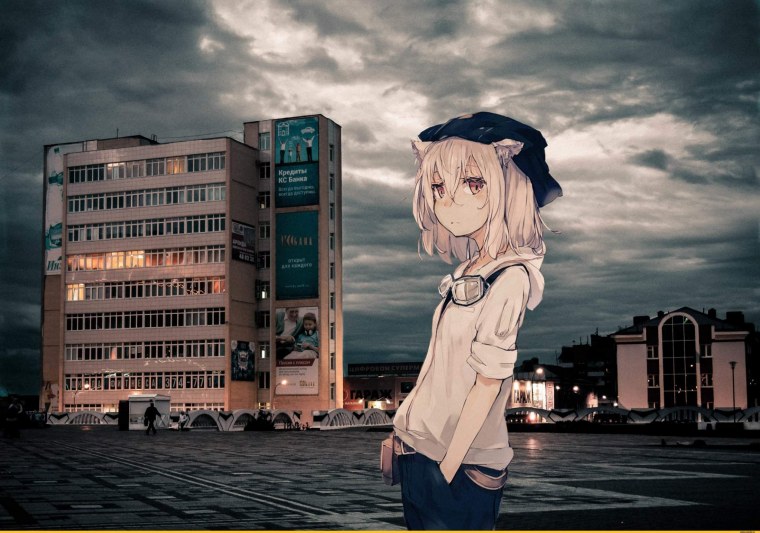 Тянка в городе