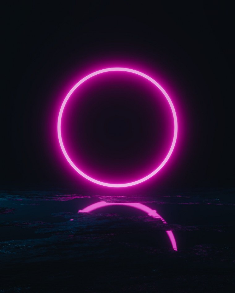 Фиолетовый светящийся круг
