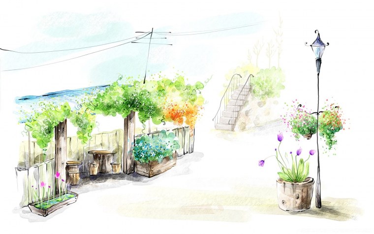 Картины акварелью