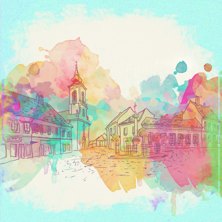 Панорама акварель