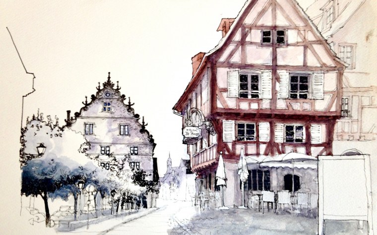 Обои с рисунком города