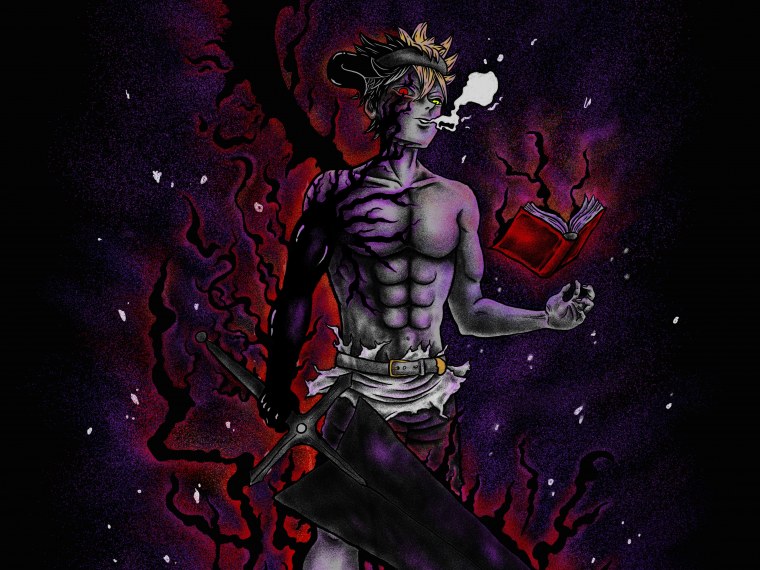 Демон Астарот черный Клевер