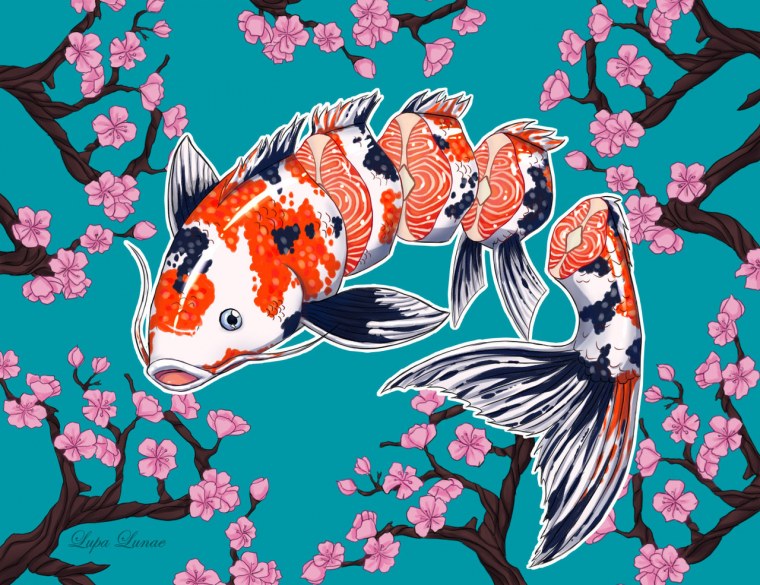 Оригинальные обои с рыбкой