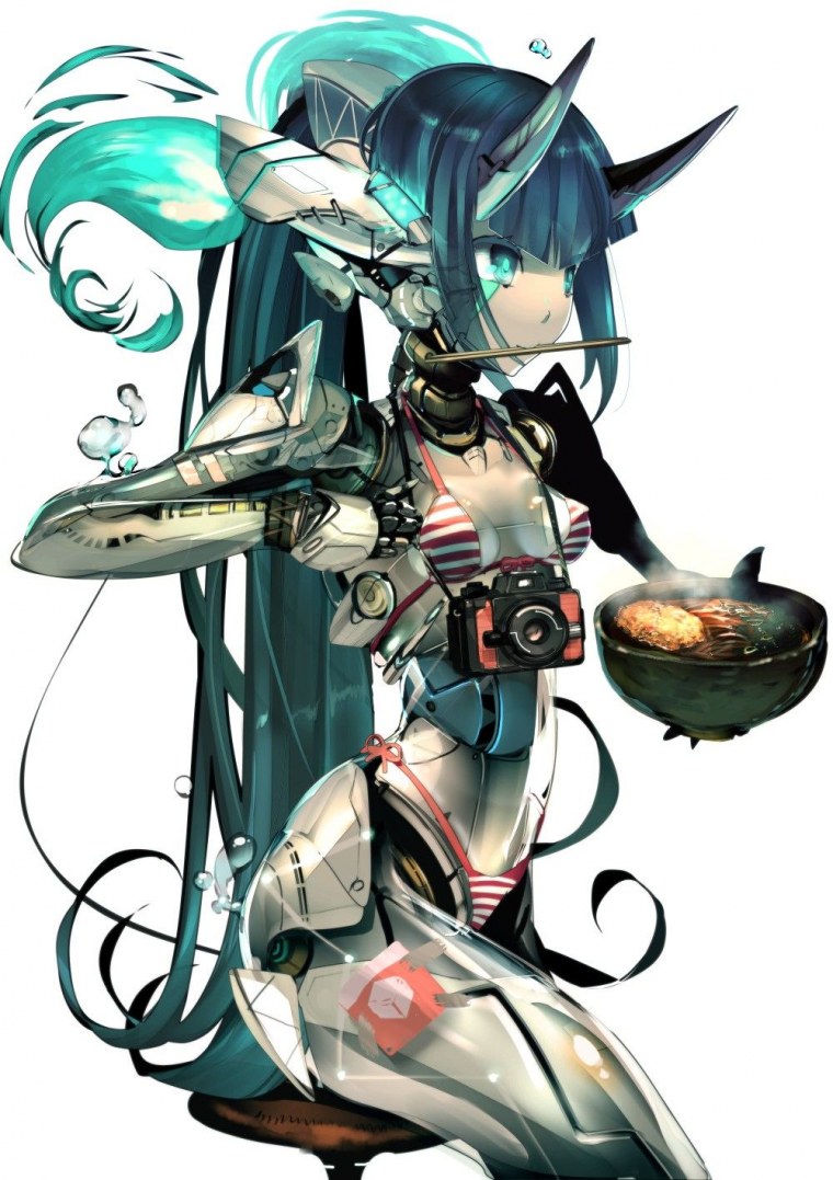 Аниме девушка андроид