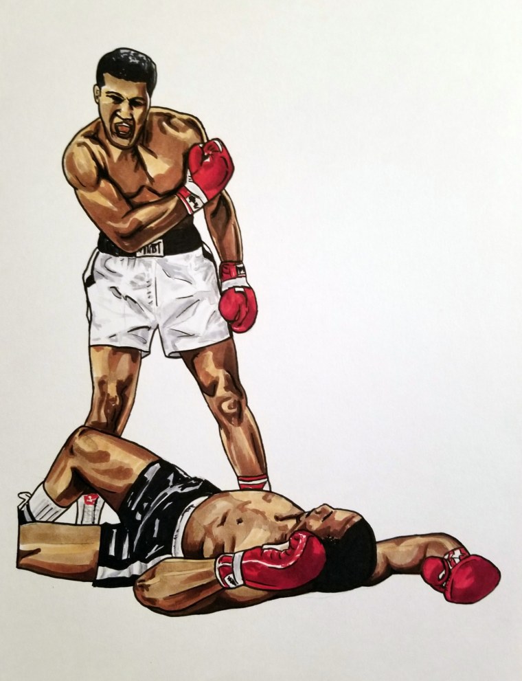 Боксёр рисунок графити