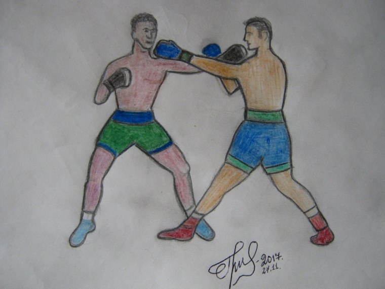 Судья по боксу рисунок