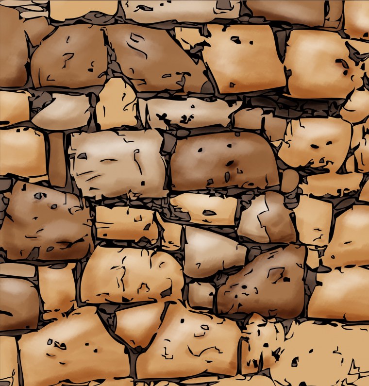 Каменные мультяшные стены