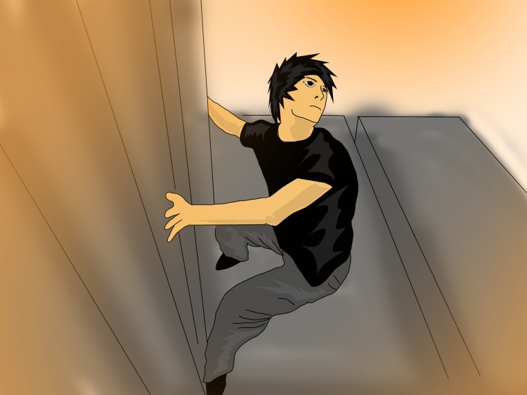 Паркур на прозрачном фоне