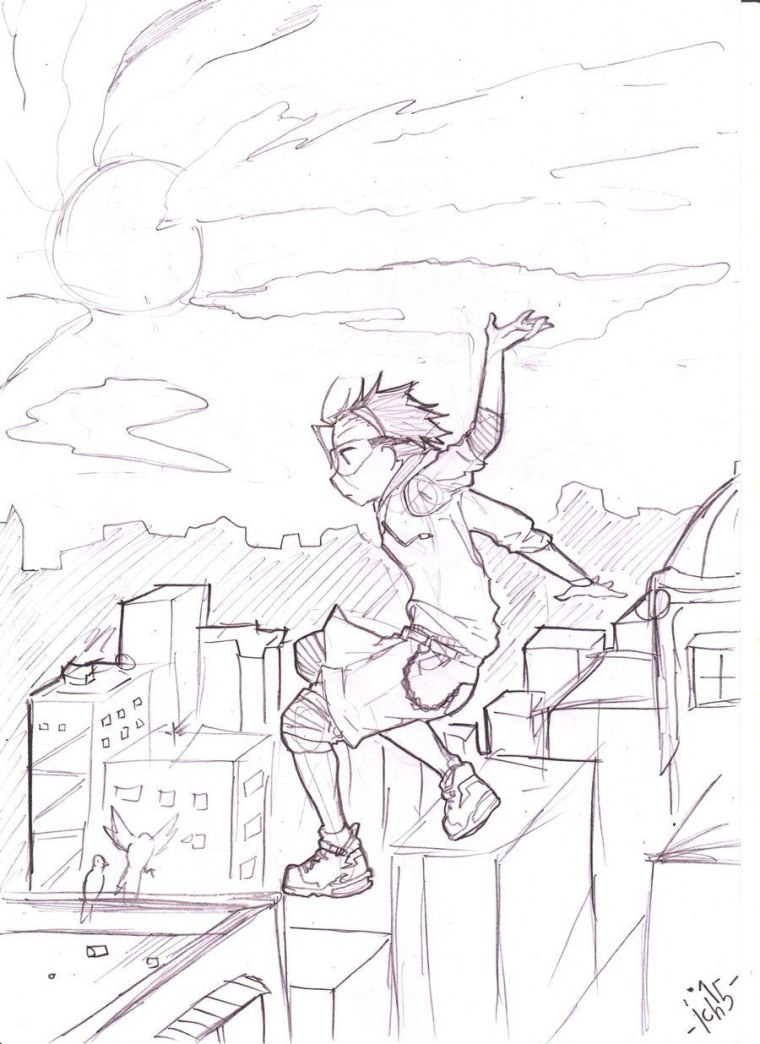 Нарисовать паркур