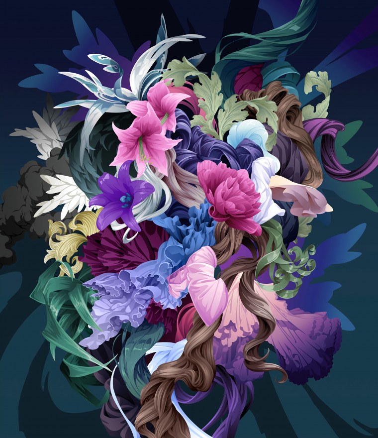 Цветы в стиле аниме