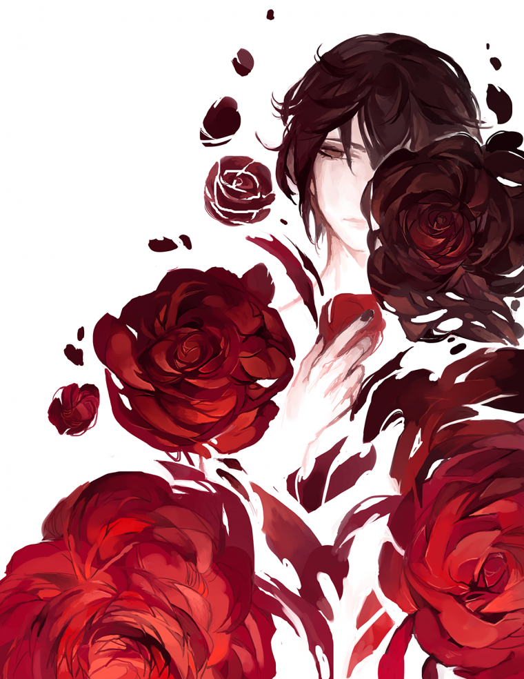 Цветы в стиле аниме