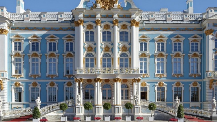 Екатерининский дворец в Царском селе фасад