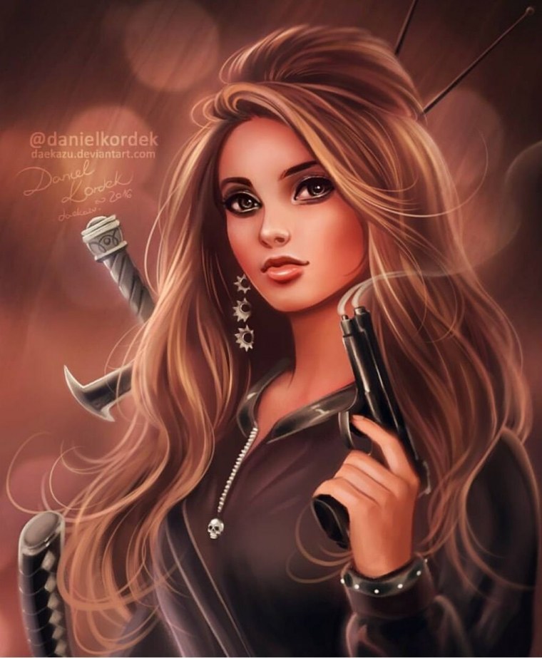 Девушка рисунок арт