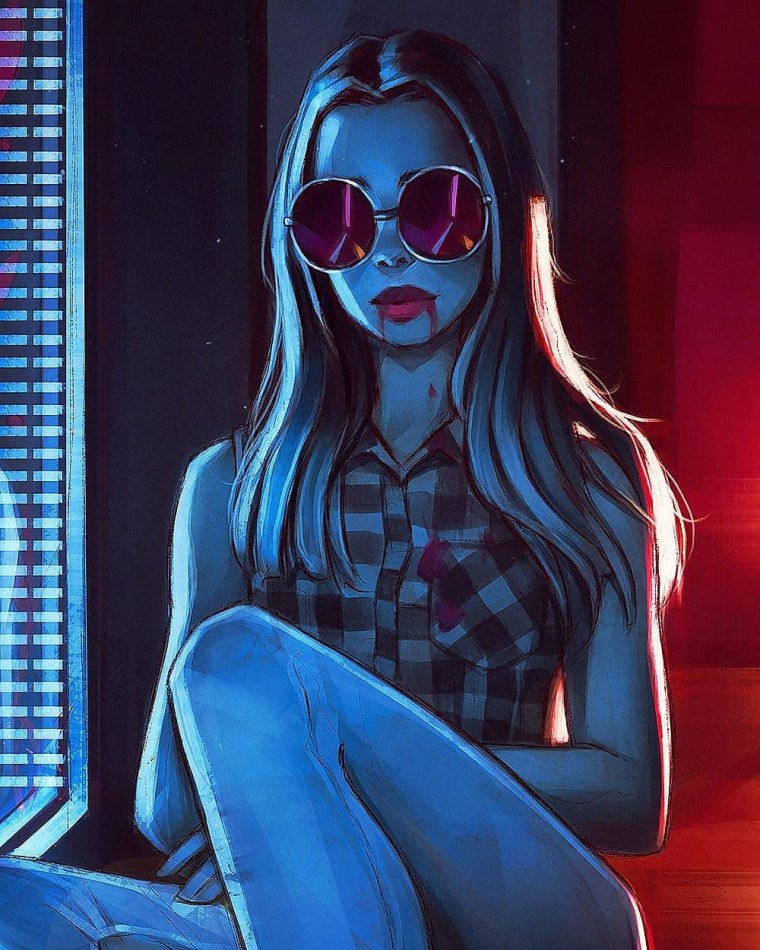 Харли Квинн с жвачкой