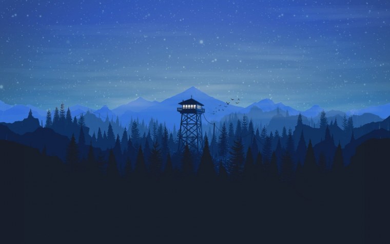 Firewatch Dark горы