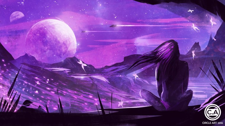 Фиолетовые Неоновые обои