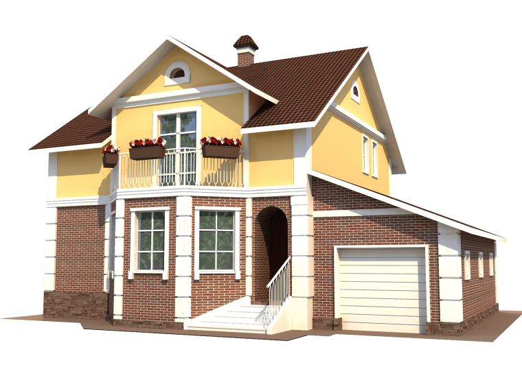 Коттедж на прозрачном фоне