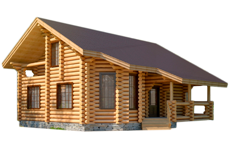 Дом из оцилиндрованного бревна