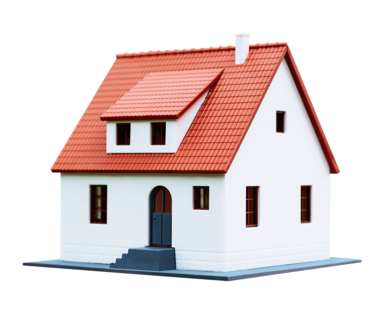 Домик на белом фоне