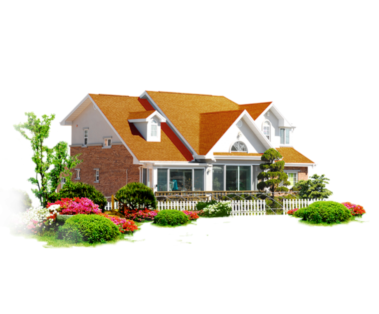 Коттедж на прозрачном фоне