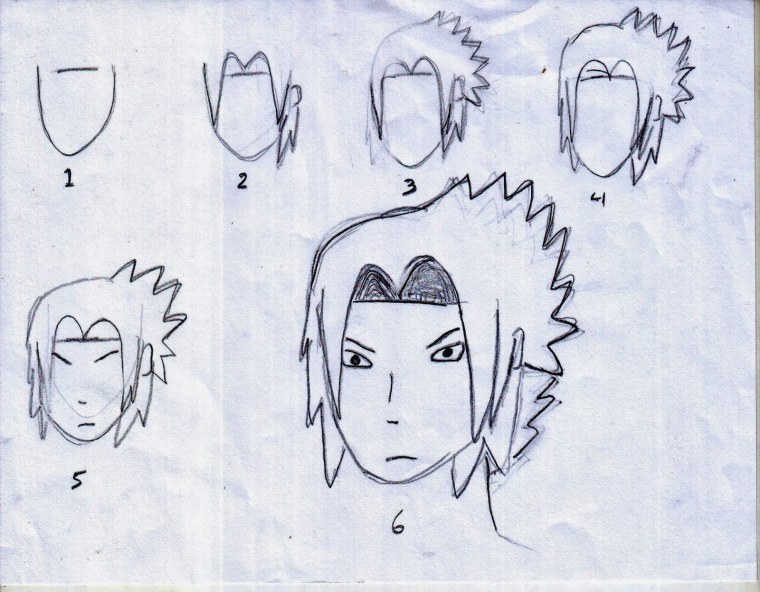 Наруто и курама набросок