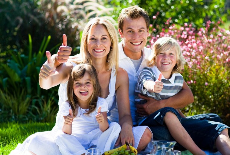 Семья на природе