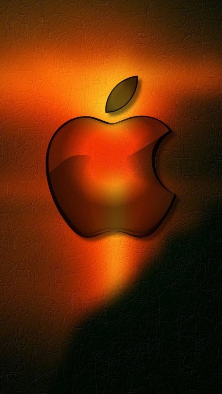 Оранжевая заставка на айфон