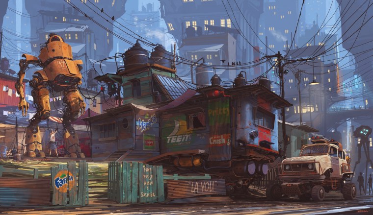 Город купол scifi концепт Art