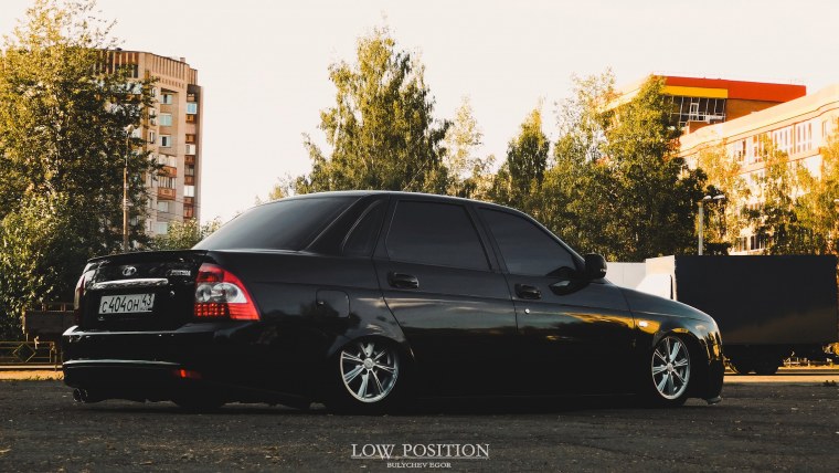 Лада Приора черная 4к