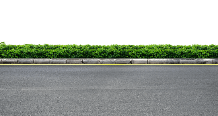 Асфальт бордюр дорога сбоку