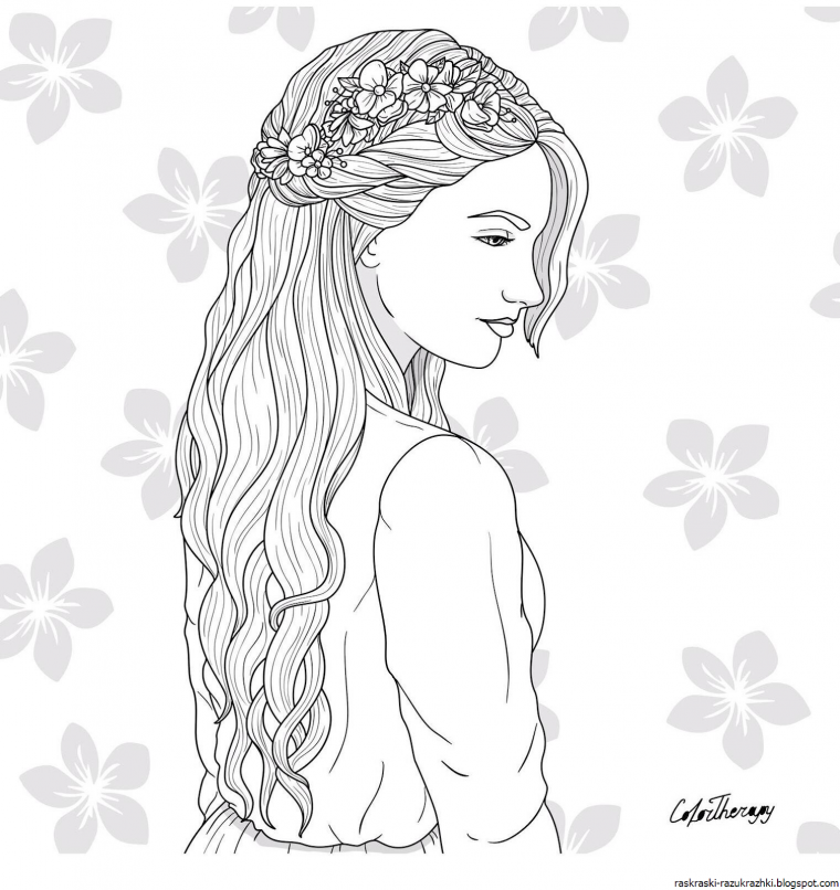 Модные девочки. Раскраска