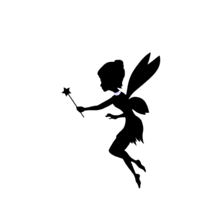 Силуэт феи с волшебной палочкой