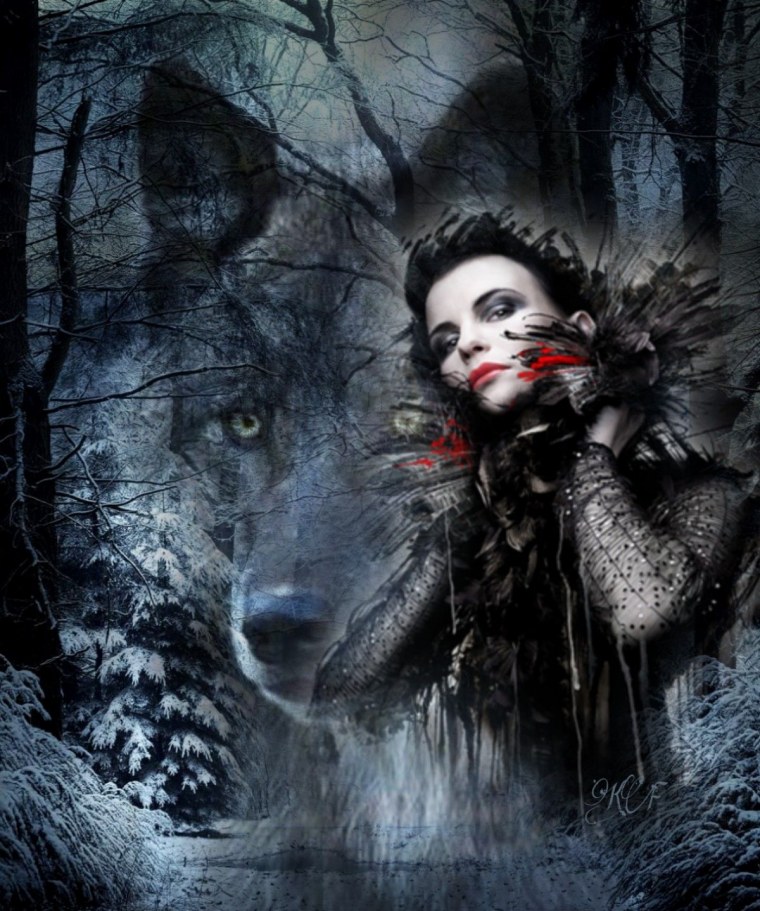 Девушка с волком