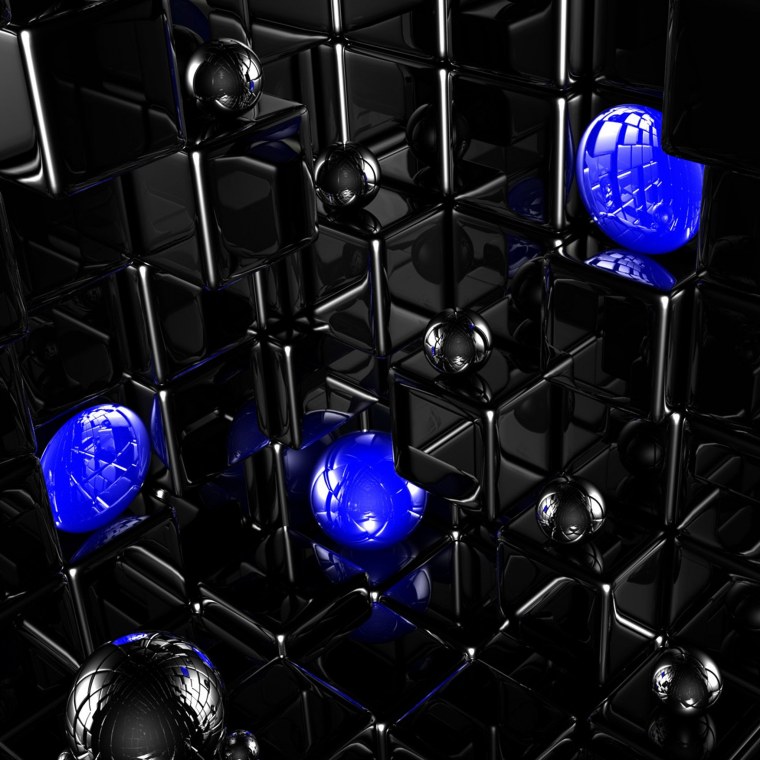 Черно синяя абстракция