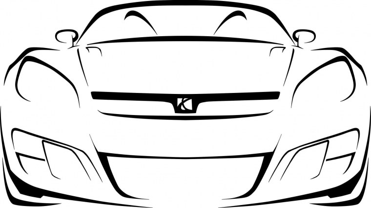 Контур машины спереди