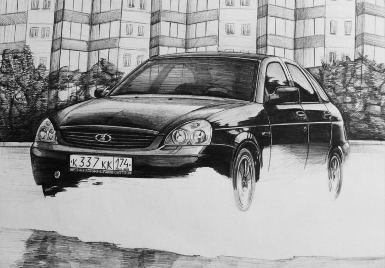 Рисунок авто простой