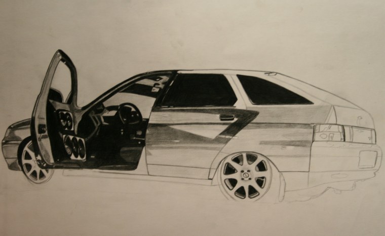 Эскиз ВАЗ 2112 купе